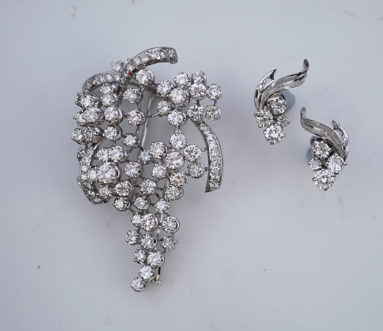 A diamond demi-parure, 1960s